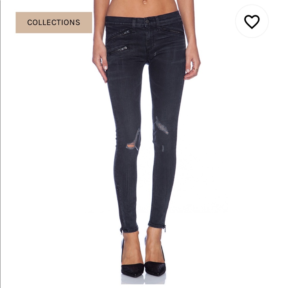 Rag & Bone Skinny Zipper Jean in Blackthorne Sz 27